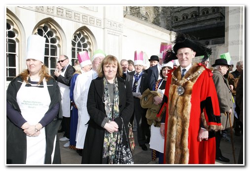 The 8th Annual City of London & Inter-Livery Pancake Races - Guildhall Yard, London 2012