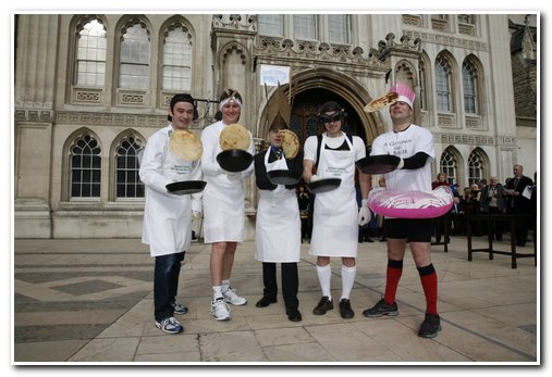 The 8th Annual City of London & Inter-Livery Pancake Races - Guildhall Yard, London 2012