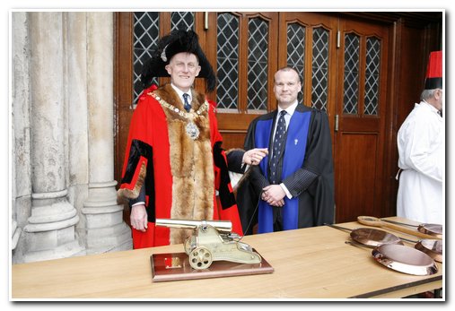 The 8th Annual City of London & Inter-Livery Pancake Races - Guildhall Yard, London 2012