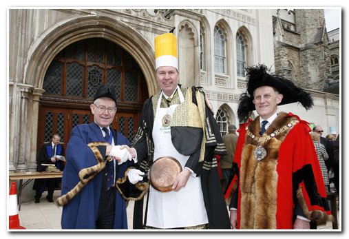 The 8th Annual City of London & Inter-Livery Pancake Races - Guildhall Yard, London 2012