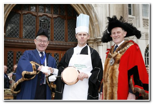 The 8th Annual City of London & Inter-Livery Pancake Races - Guildhall Yard, London 2012