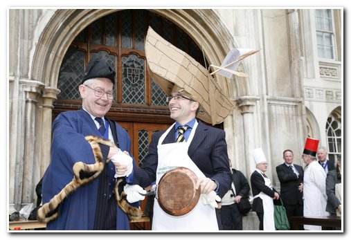 The 8th Annual City of London & Inter-Livery Pancake Races - Guildhall Yard, London 2012