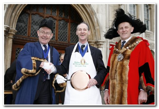 The 8th Annual City of London & Inter-Livery Pancake Races - Guildhall Yard, London 2012