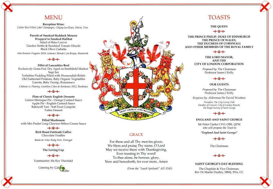 Saint George's Day Banquet, April 2015 at Guildhall, London
