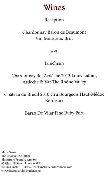 The St. Crispin's Day Club - Battle of Agincourt Luncheon, Oct 2015