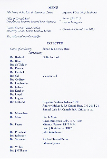 The Amicable Society of Blues_St Georges dinner_Main_April 25