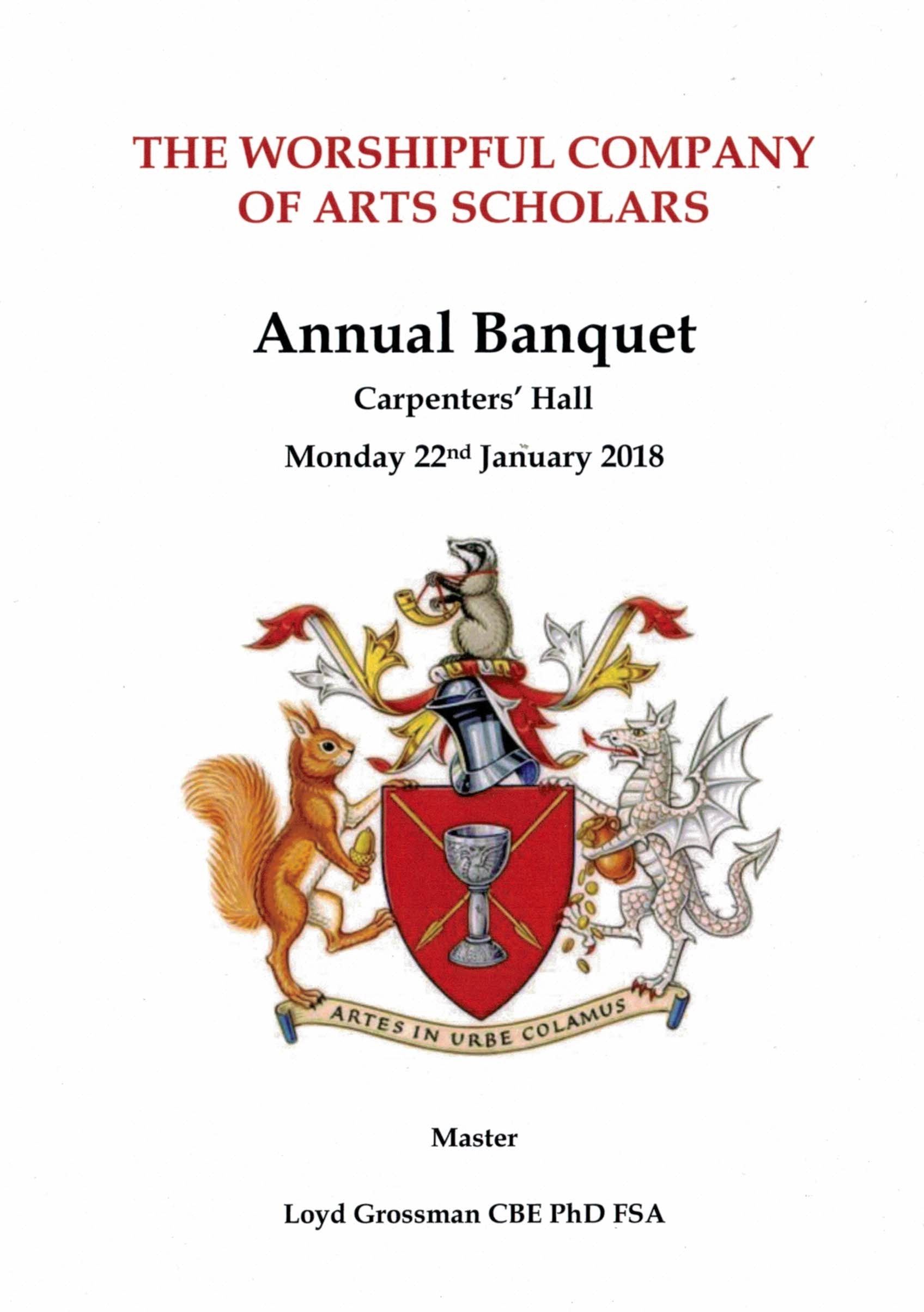 The Worshipful Company of Arts Scholars - Jan 2018