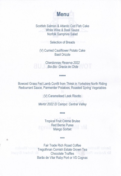 Tower Ward Club - Annual civic Luncheon, Guildhall,April 2024