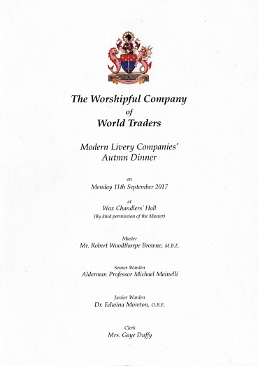 The Worshipful Company of World Traders - Tacitus Lecture Dinner, Feb 2015