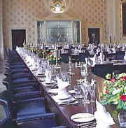 The superbly elegant Saddlers' Company Great Hall features a musicians' gallery, silver display case and portraits of Past Masters of the Company.